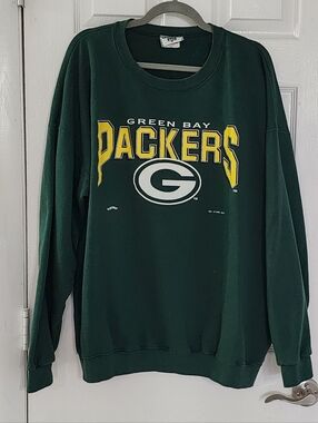 VTG 1995 Green Bay Packers Crewneck Sweatshirt Lee Heavy Cotton 2X Nutmeg